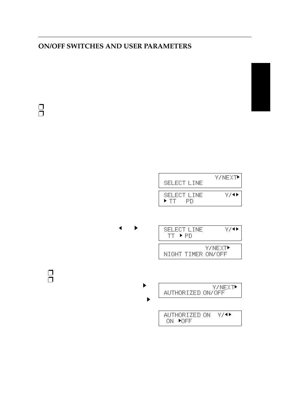 On/off switches and user parameters, On/off switches | Ricoh 2400L User Manual | Page 226 / 926