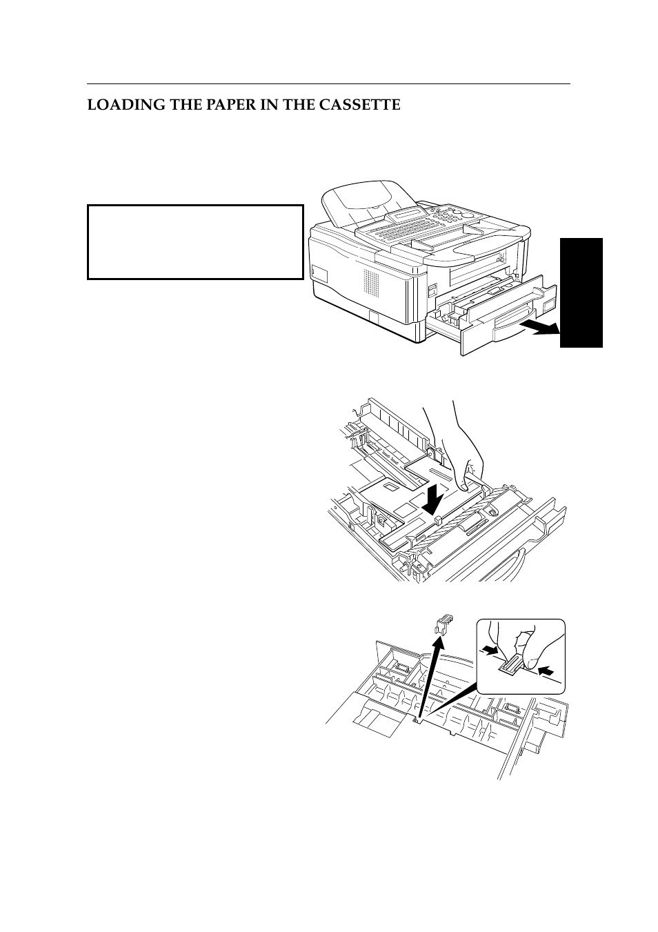 Loading the paper in the cassette | Ricoh 2400L User Manual | Page 246 / 926