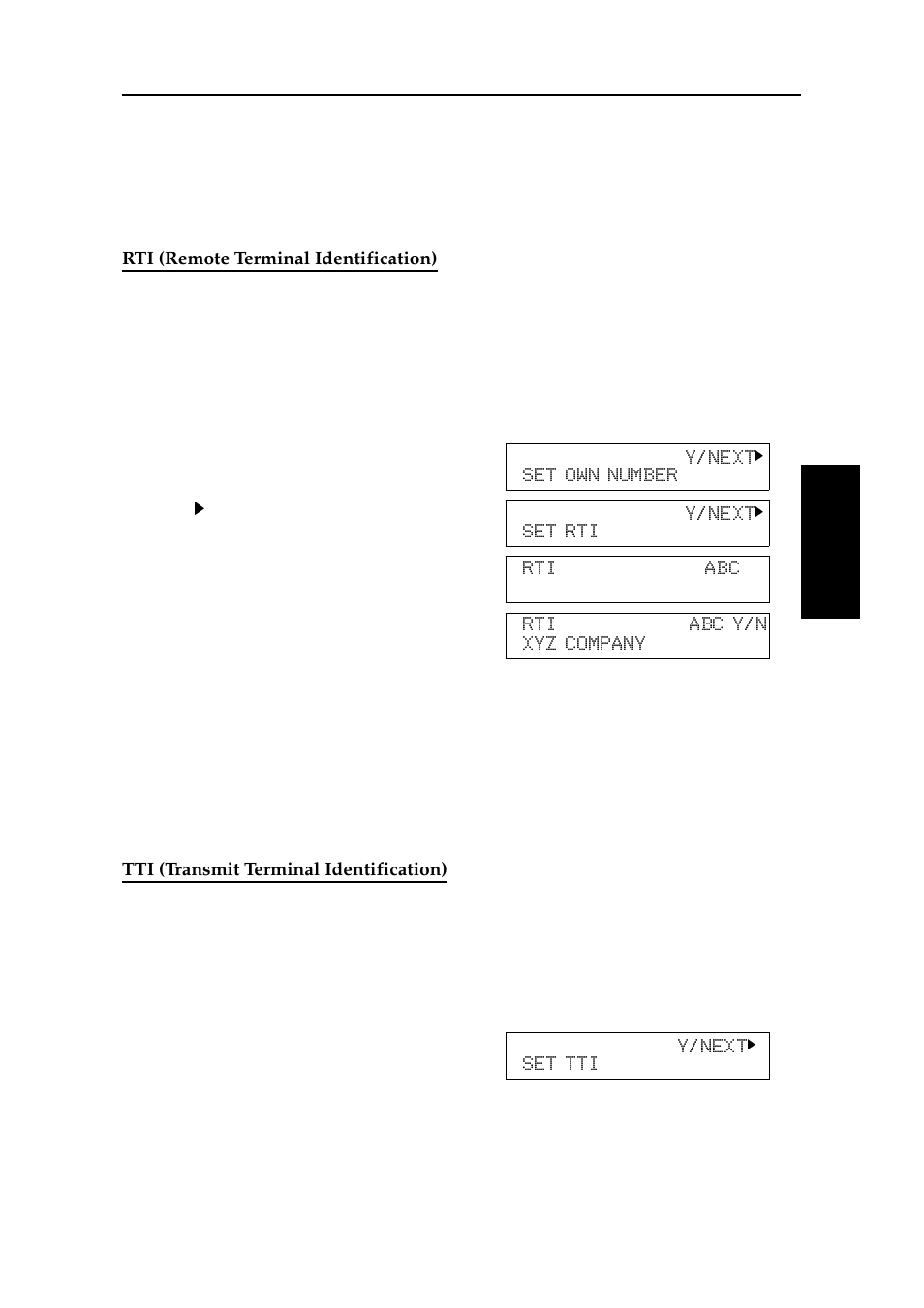 Rti (remote terminal identification), Tti (transmit terminal identification) | Ricoh 2400L User Manual | Page 256 / 926