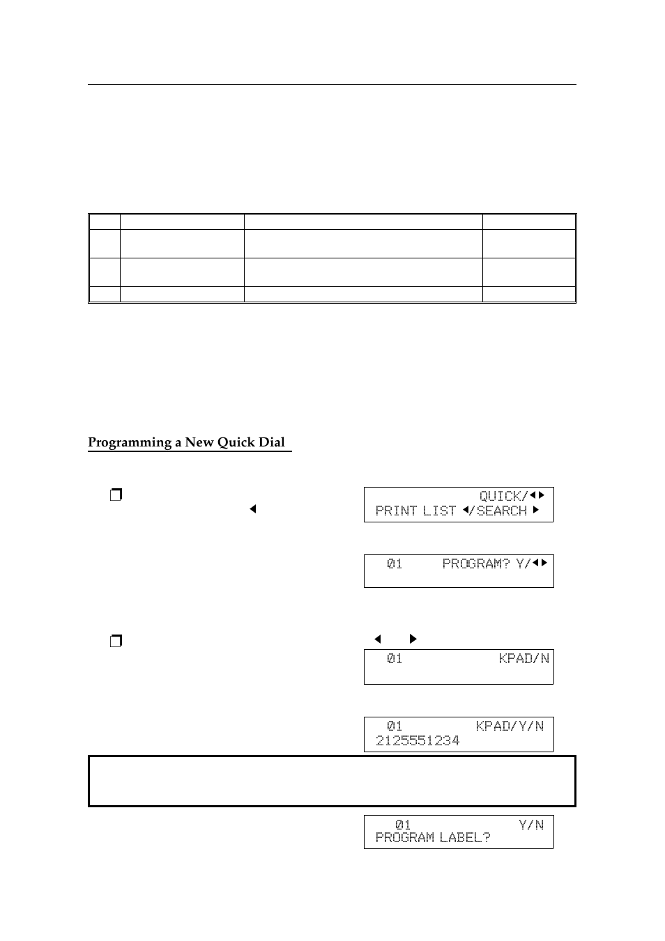 Programming quick dial, Programming a new quick dial | Ricoh 2400L User Manual | Page 261 / 926