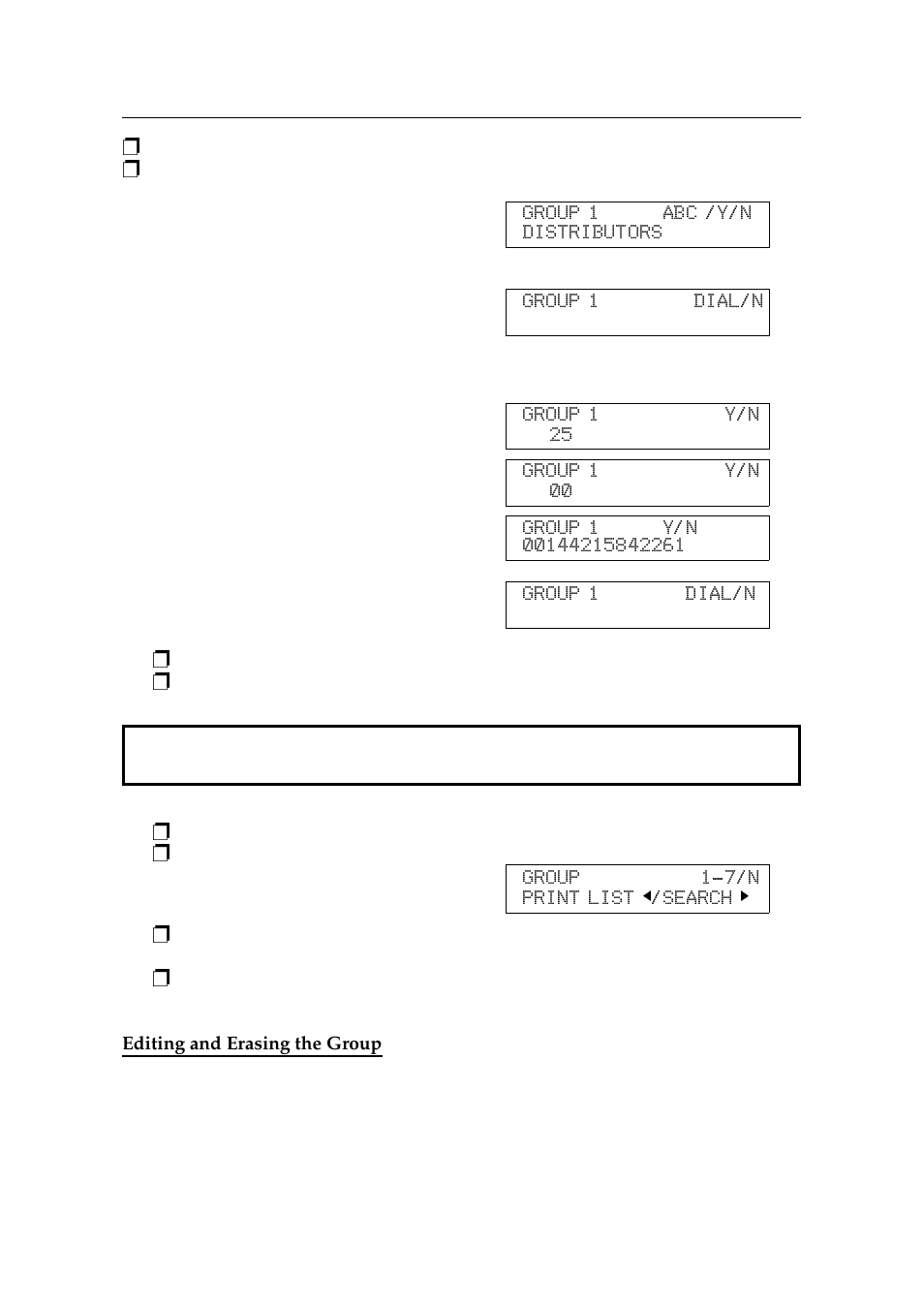 Editing and erasing the group | Ricoh 2400L User Manual | Page 267 / 926