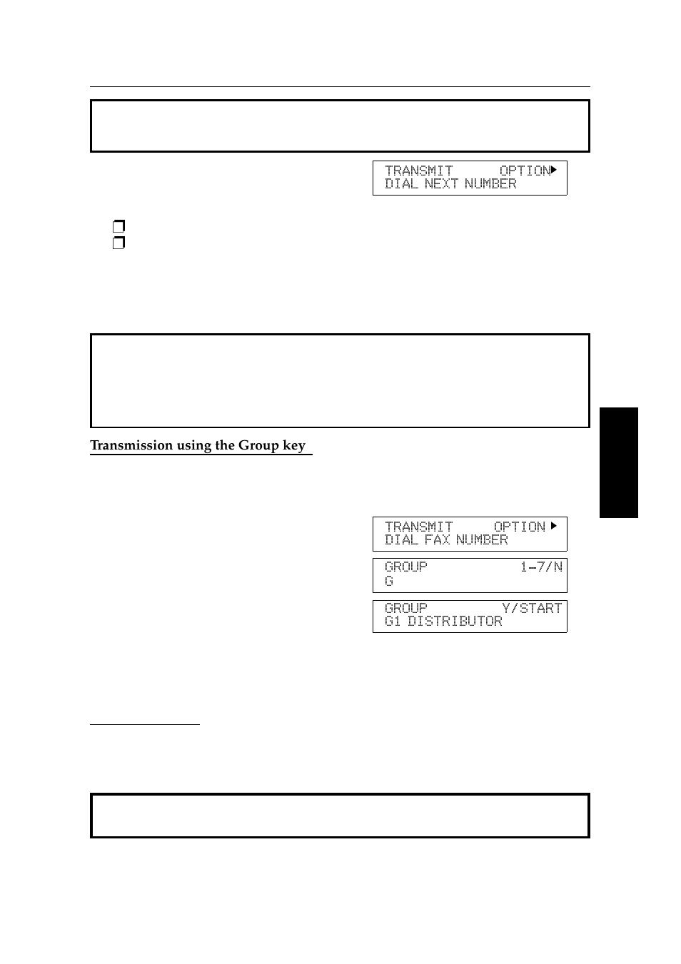 Transmission using the group key, Possible problems | Ricoh 2400L User Manual | Page 279 / 926