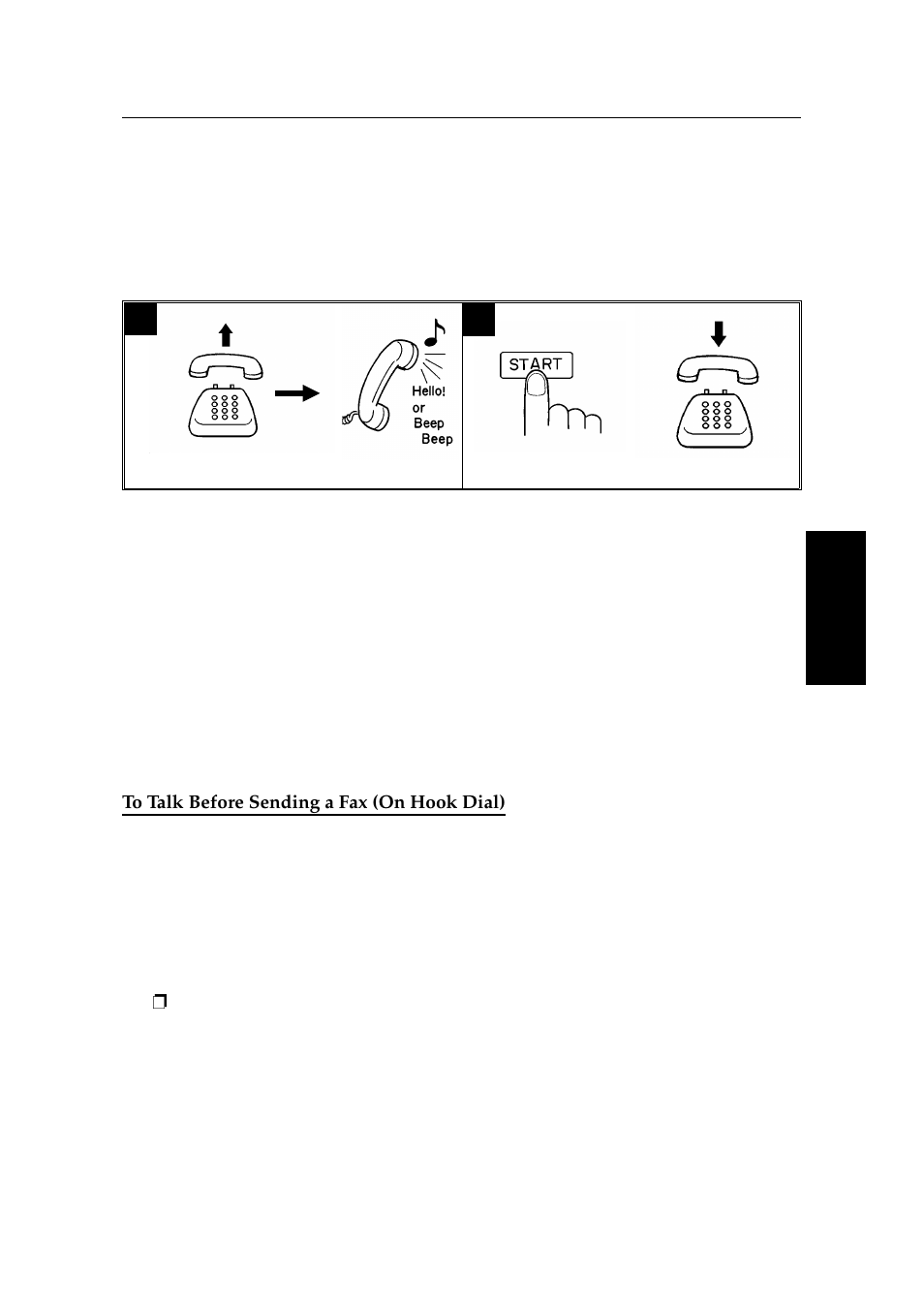 Answering the telephone, Phoning and faxing on the same call, To talk before sending a fax (on hook dial) | Ricoh 2400L User Manual | Page 303 / 926