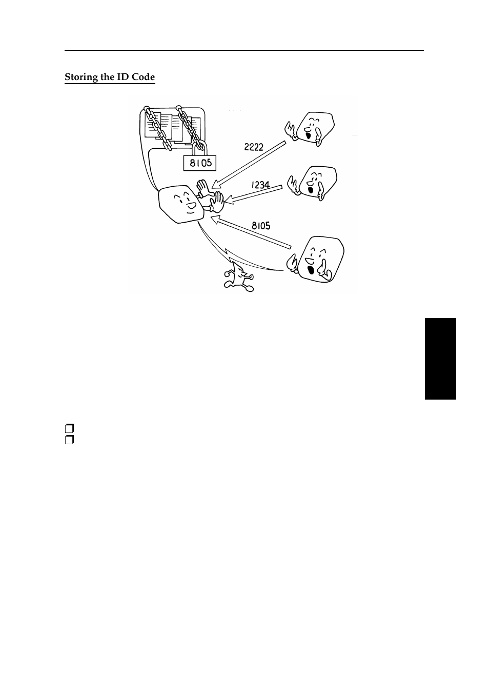 Storing the id code | Ricoh 2400L User Manual | Page 309 / 926