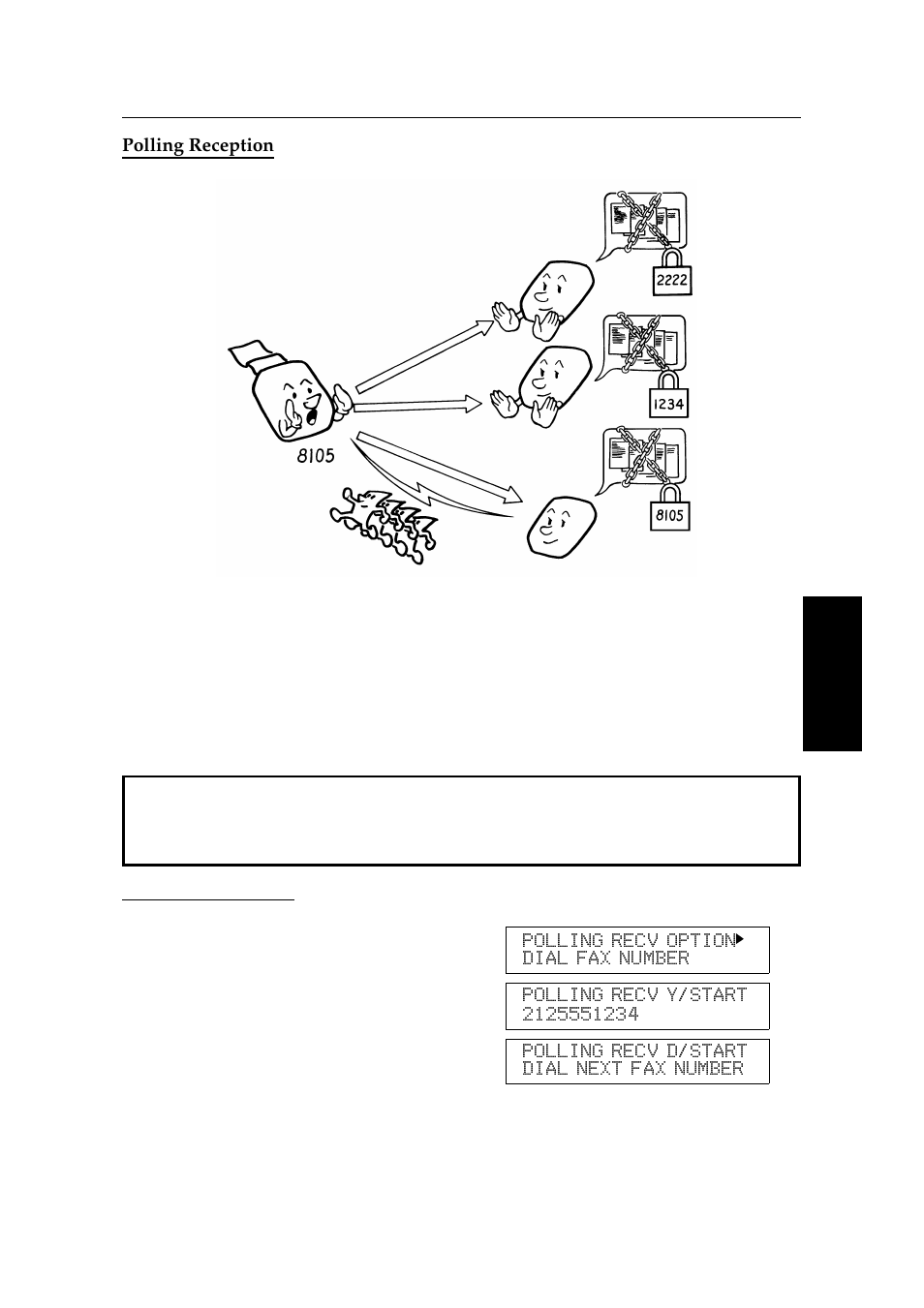 Polling reception, Operating procedure | Ricoh 2400L User Manual | Page 373 / 926