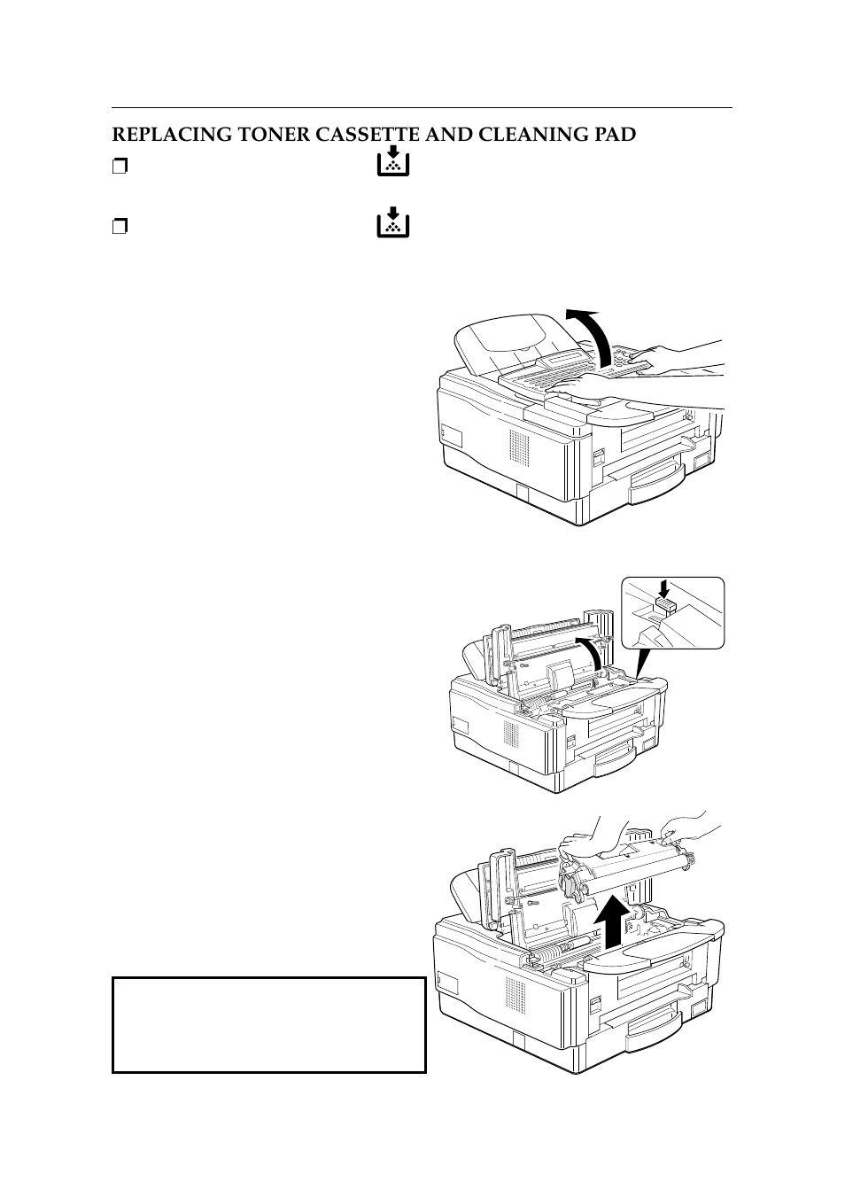 Replacing toner cassette and cleaning pad, Replacement procedure | Ricoh 2400L User Manual | Page 398 / 926