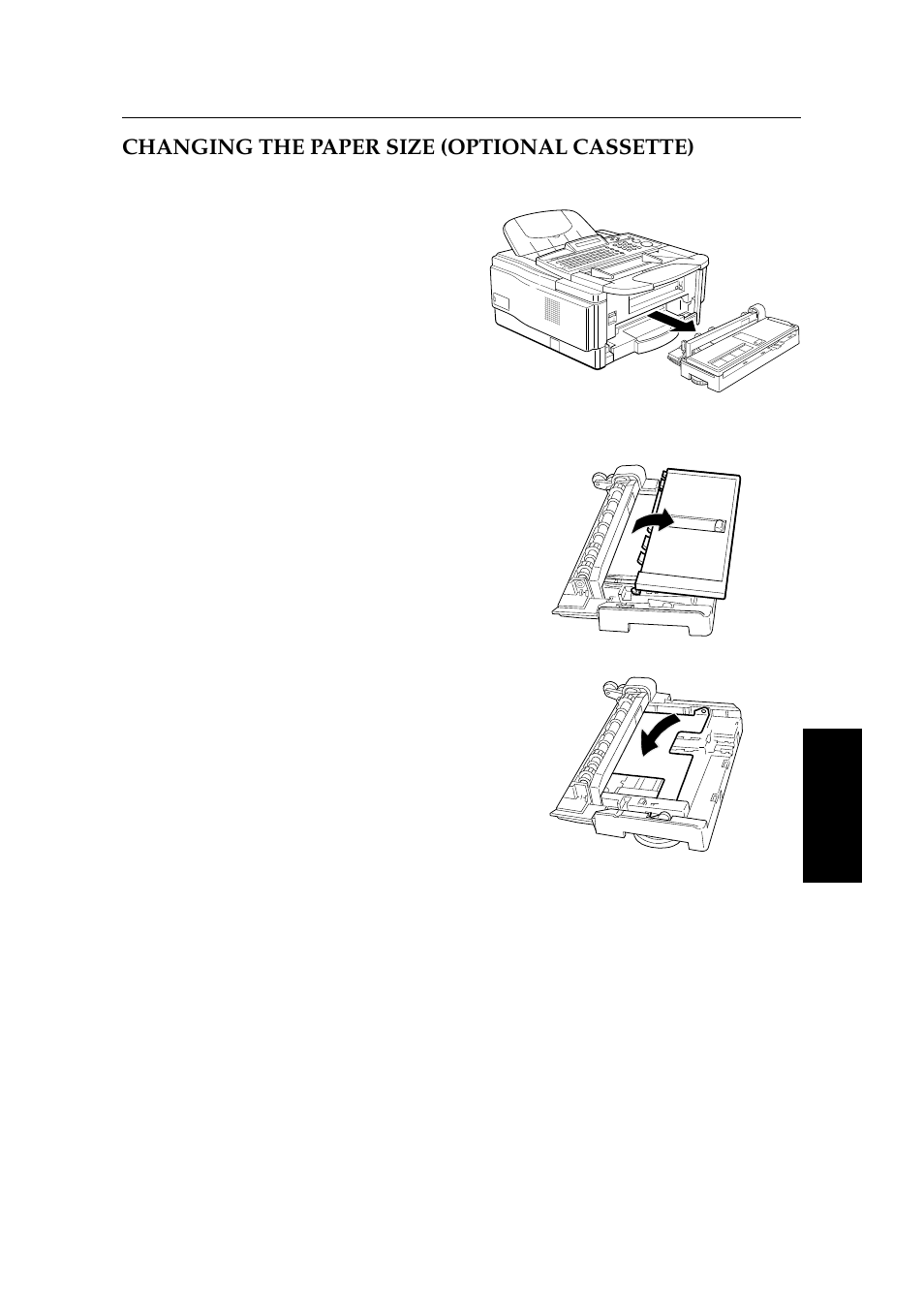 Changing the paper size (optional cassette) | Ricoh 2400L User Manual | Page 401 / 926