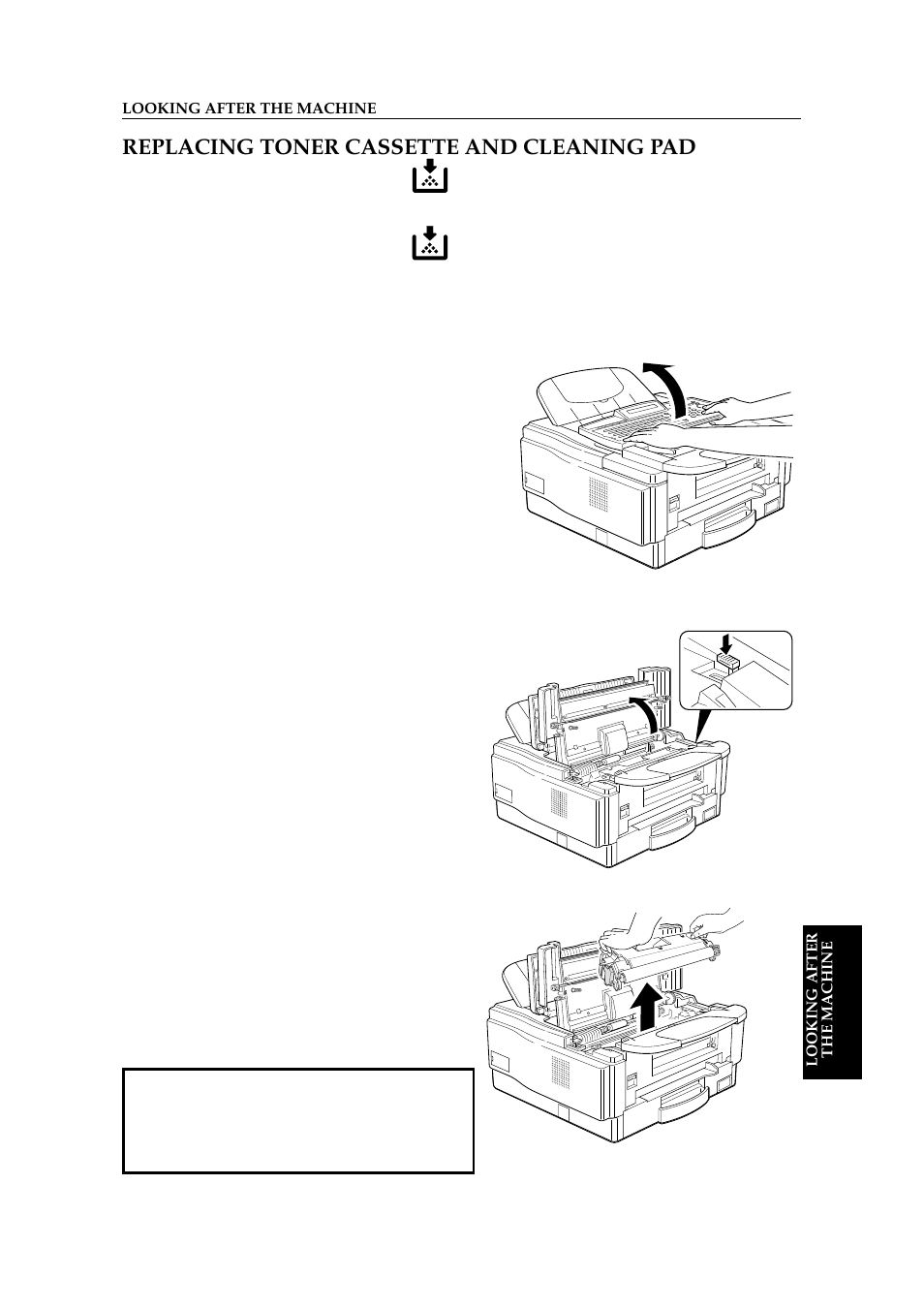 Replacing toner cassette and cleaning pad, Replacement procedure | Ricoh 2400L User Manual | Page 589 / 926