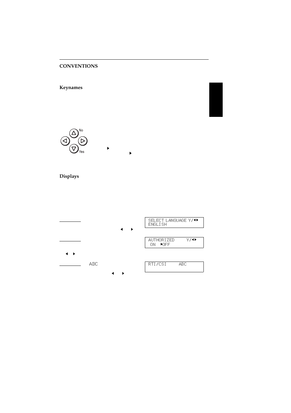 Conventions, Keynames, Displays | Ricoh 2400L User Manual | Page 696 / 926