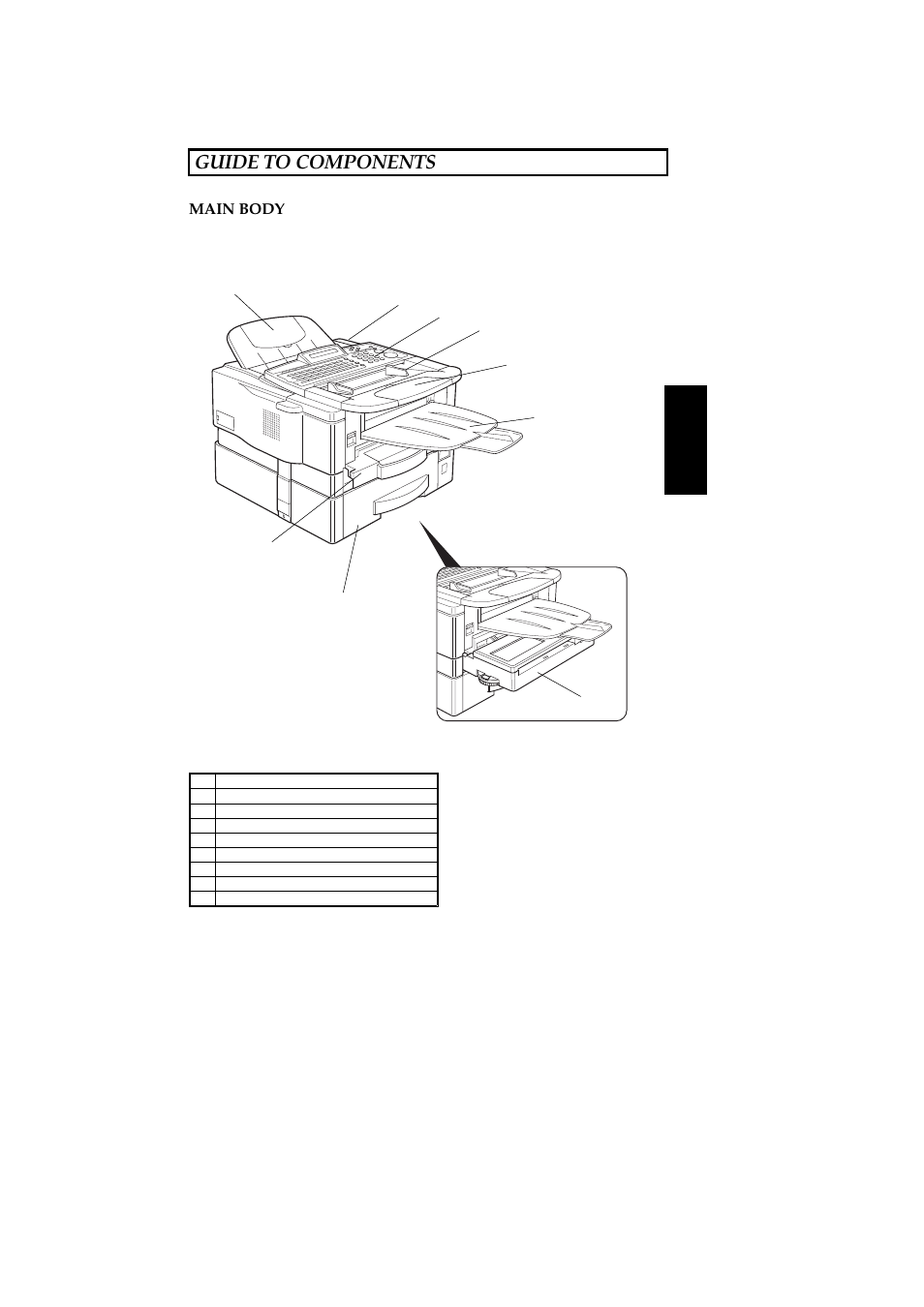 Guide to components, Main body | Ricoh 2400L User Manual | Page 702 / 926