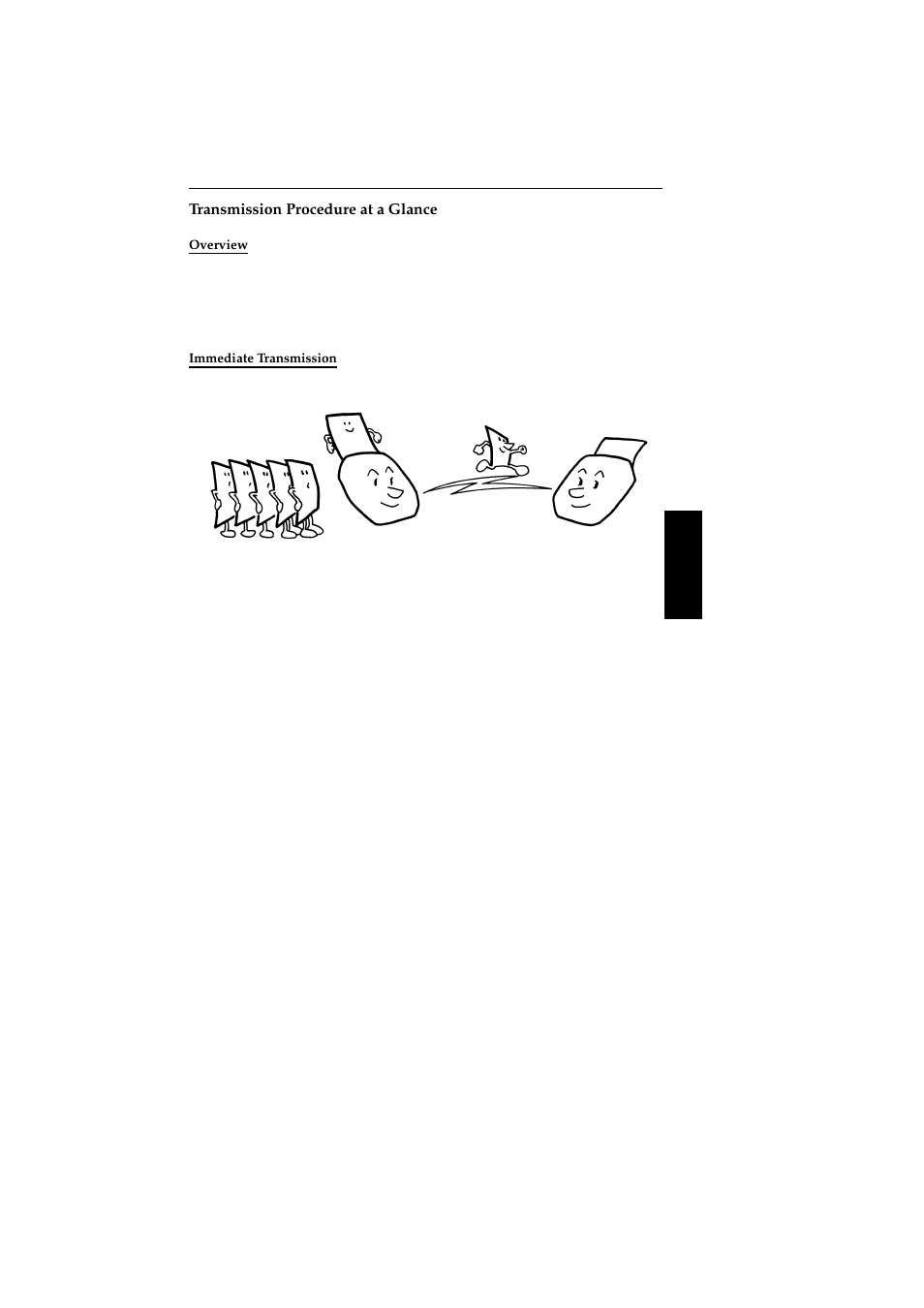 Transmission procedure at a glance, Overview, Immediate transmission | Ricoh 2400L User Manual | Page 708 / 926