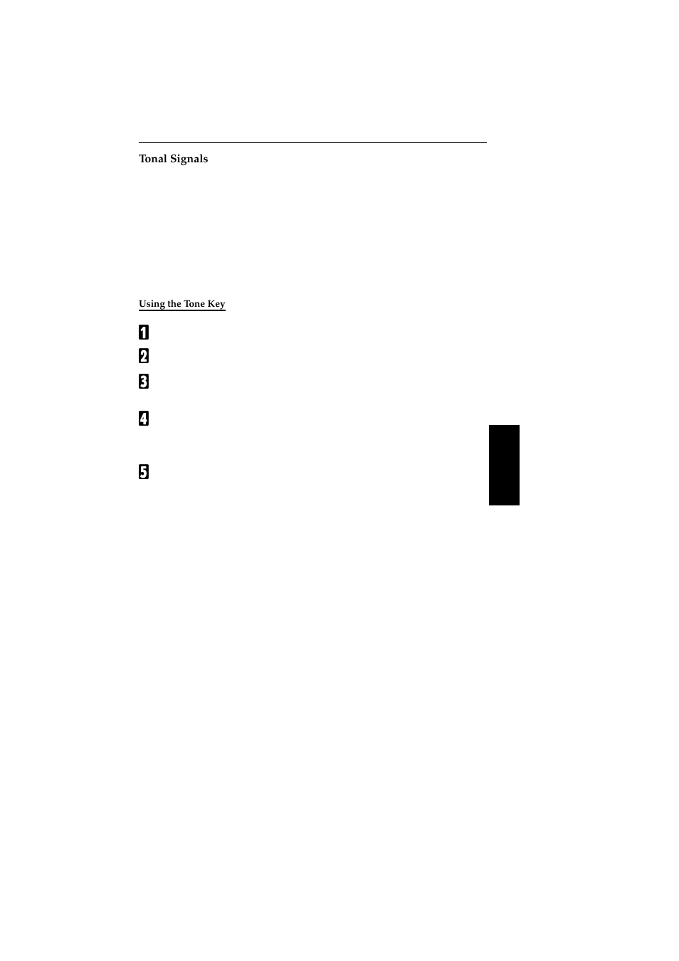 Tonal signals, Using the tone key | Ricoh 2400L User Manual | Page 762 / 926