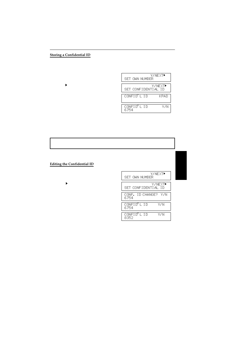 Storing a confidential id, Editing the confidential id | Ricoh 2400L User Manual | Page 772 / 926