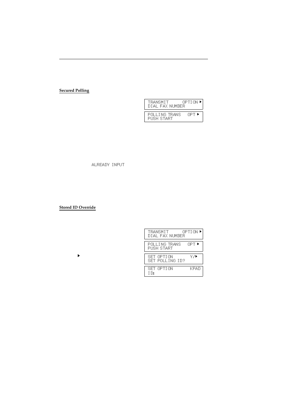 Secured polling, Stored id override | Ricoh 2400L User Manual | Page 809 / 926