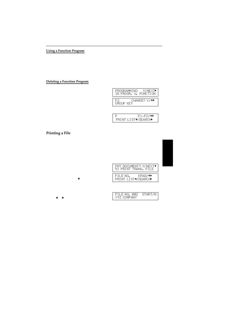 Using a function program, Deleting a function program, Printing a file | Ricoh 2400L User Manual | Page 816 / 926