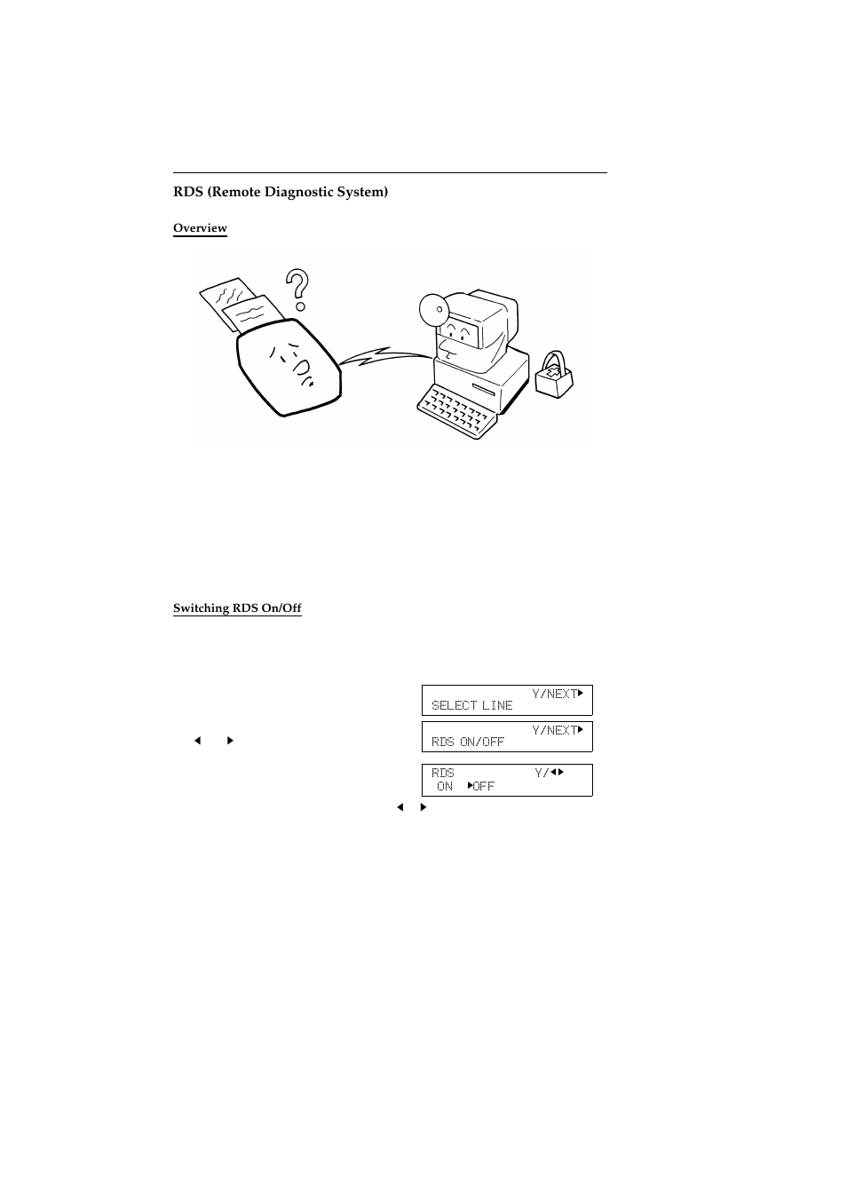 Rds (remote diagnostic system), Overview, Switching rds on/off | Ricoh 2400L User Manual | Page 825 / 926