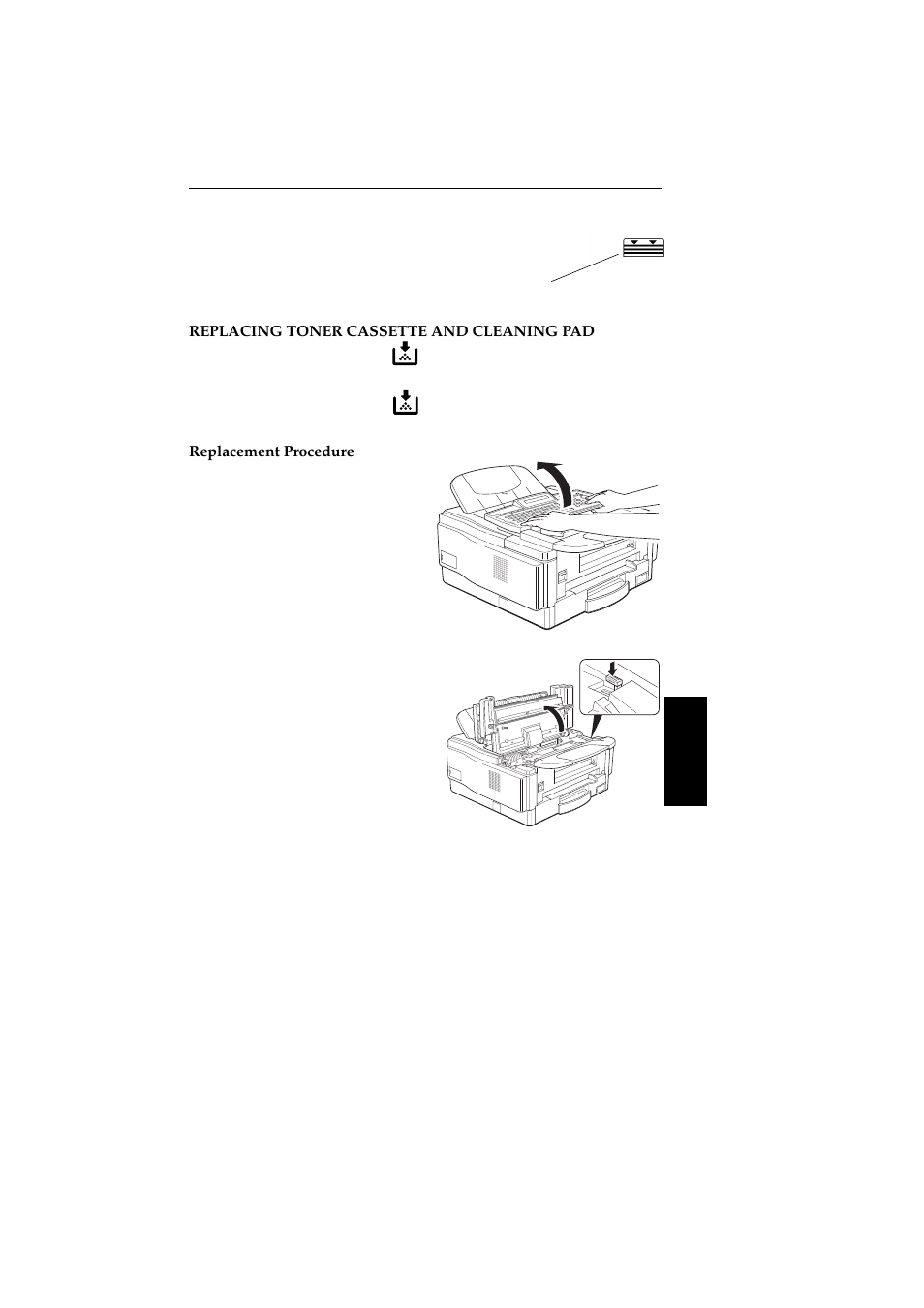 Replacing toner cassette and cleaning pad, Replacement procedure | Ricoh 2400L User Manual | Page 838 / 926