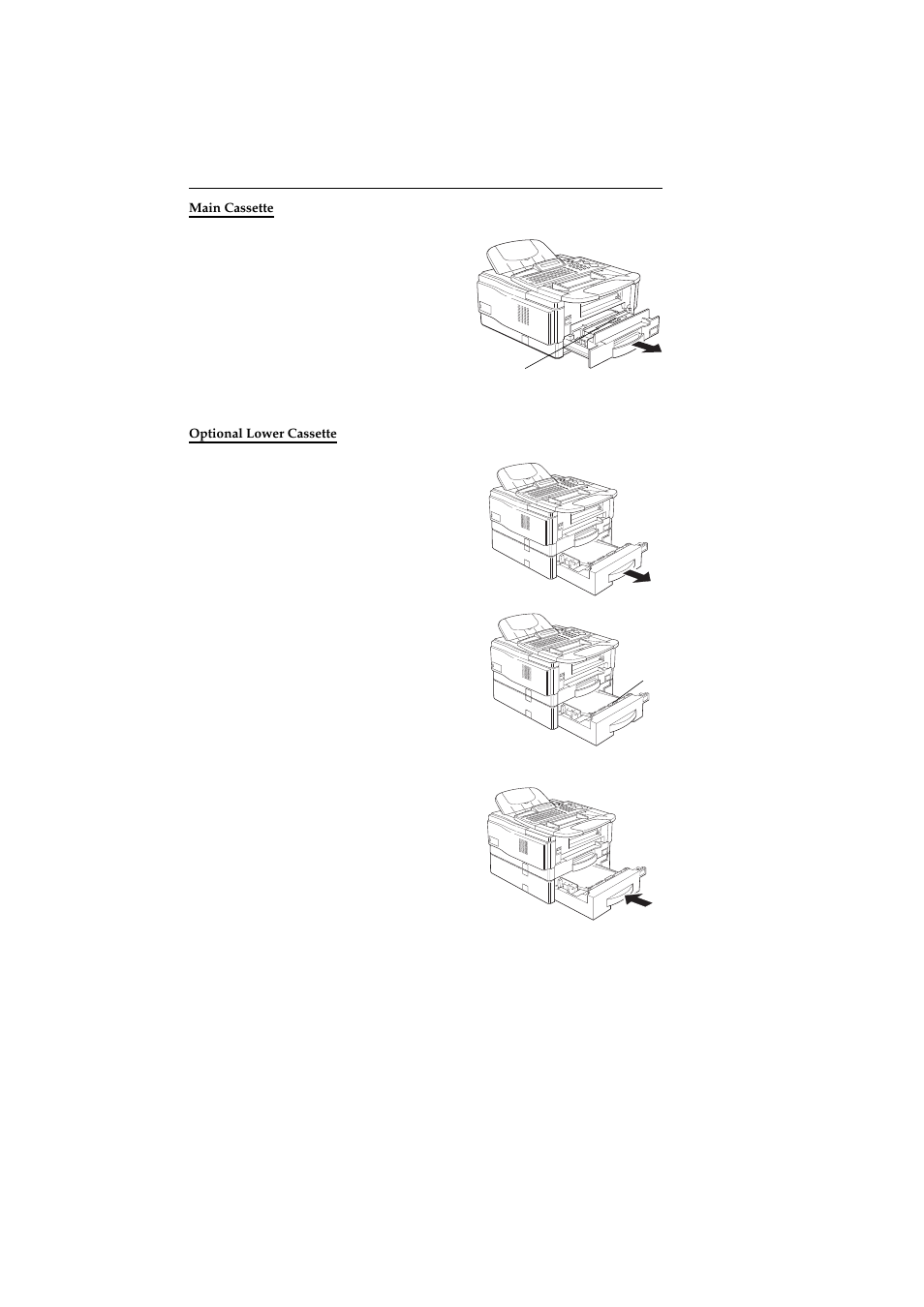 Main cassette, Optional lower cassette | Ricoh 2400L User Manual | Page 849 / 926