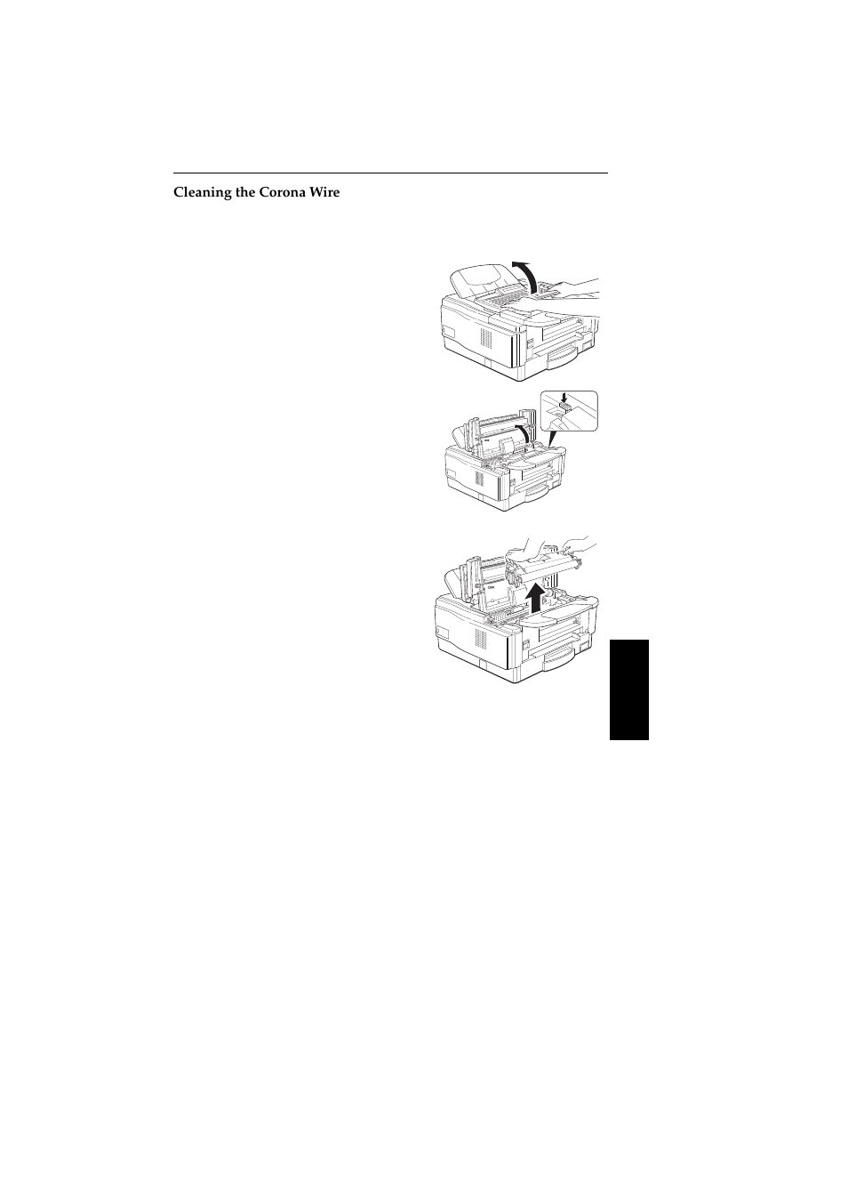 Cleaning the corona wire | Ricoh 2400L User Manual | Page 850 / 926