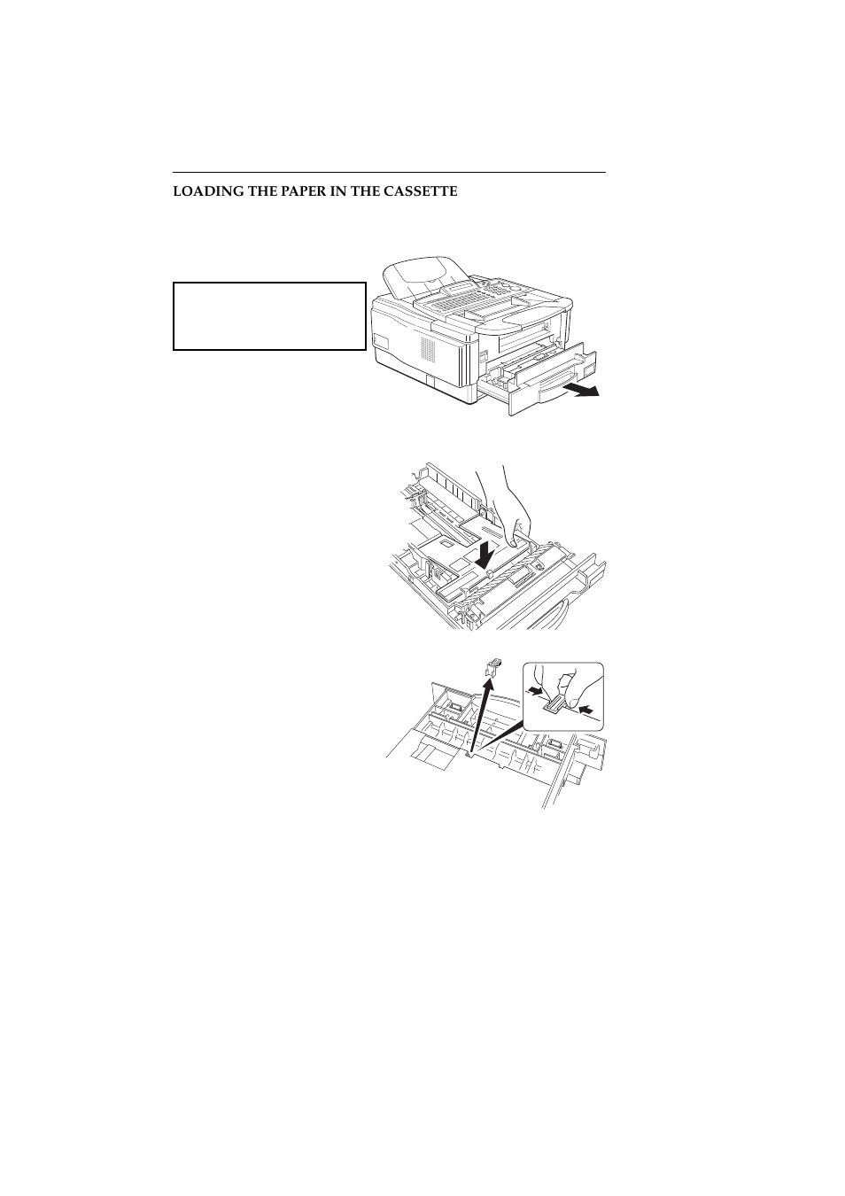 Loading the paper in the cassette | Ricoh 2400L User Manual | Page 887 / 926