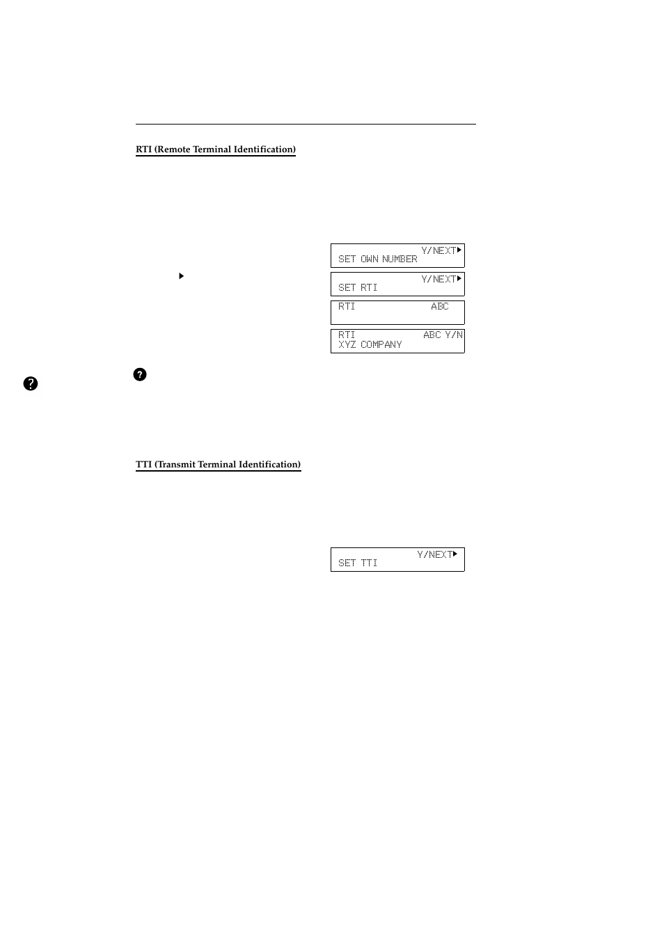 Rti (remote terminal identification), Tti (transmit terminal identification) | Ricoh 2400L User Manual | Page 897 / 926