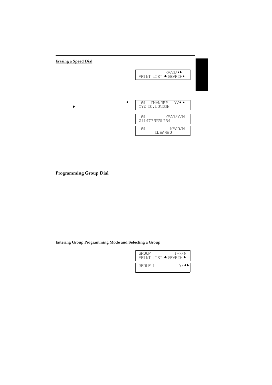 Erasing a speed dial, Programming group dial | Ricoh 2400L User Manual | Page 908 / 926