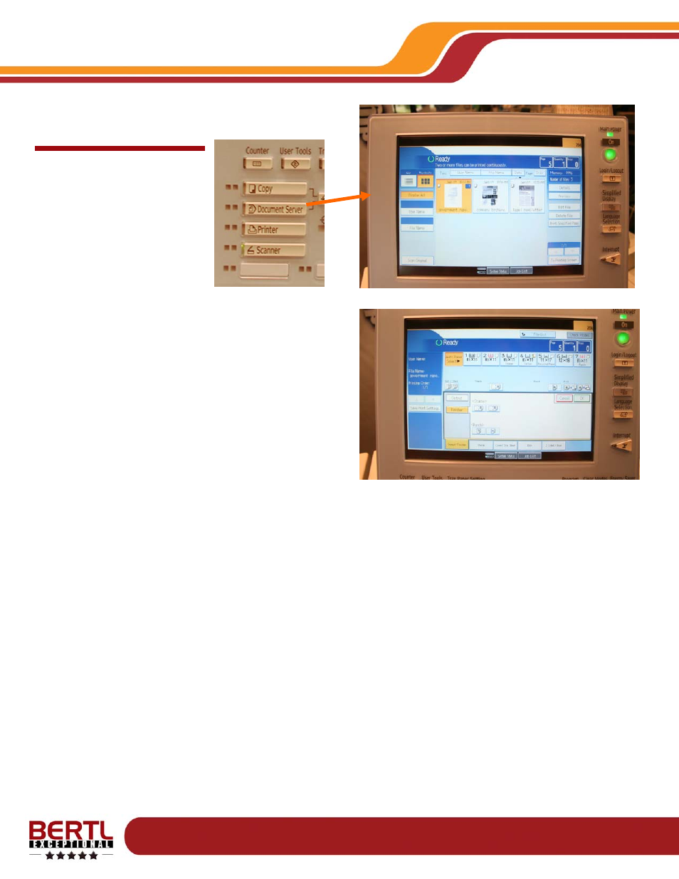 Document, Server, From control panel | Print on demand, Ricoh aficio mp1350 | Ricoh MP1350 User Manual | Page 26 / 49