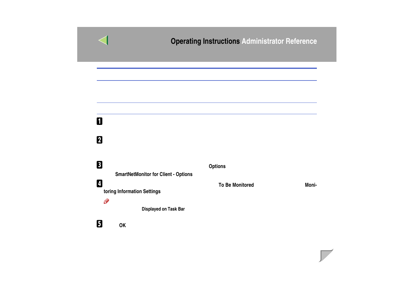 Smartnetmonitor for client, Operating instructions administrator reference | Ricoh MIB-II User Manual | Page 114 / 257