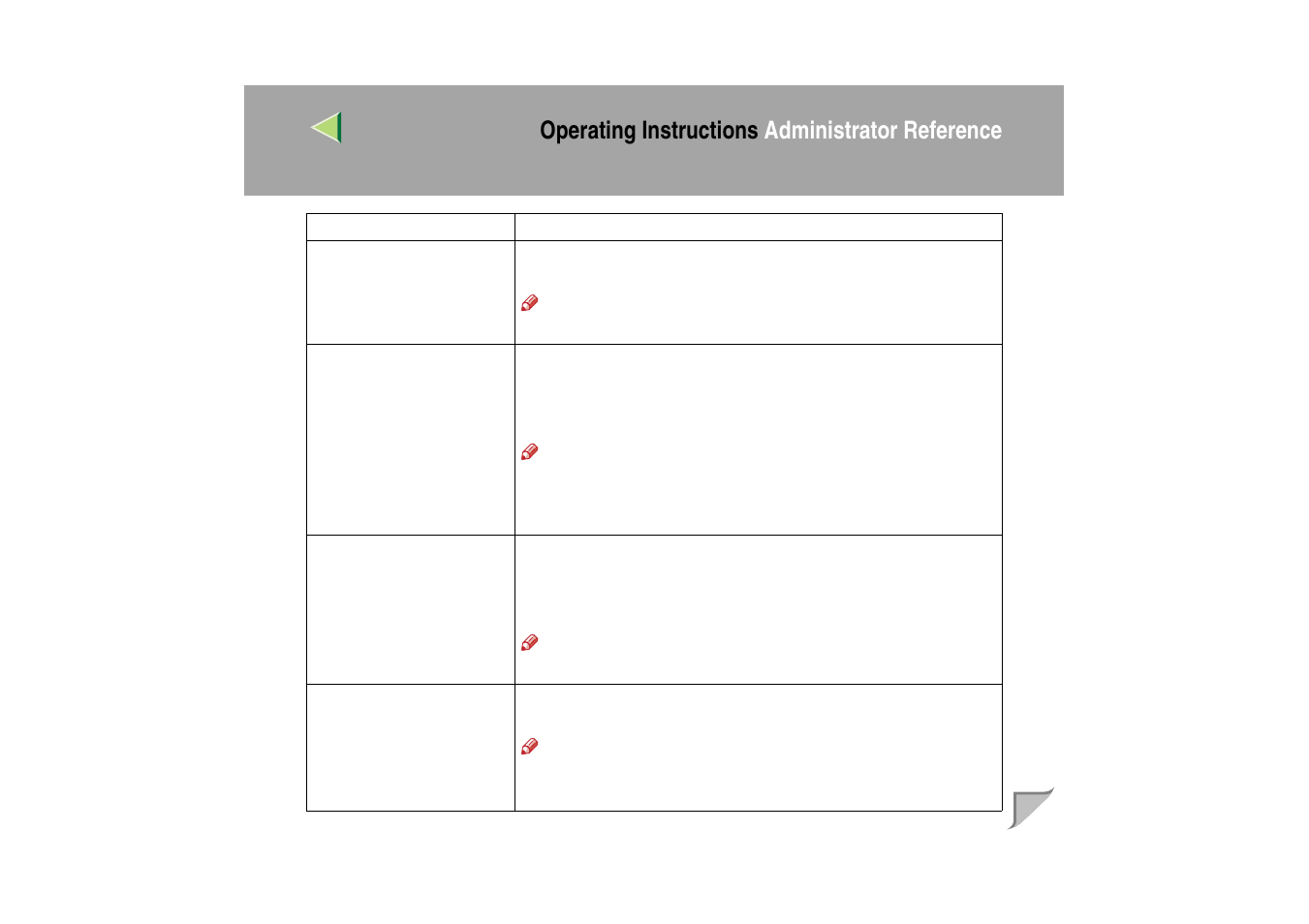 Operating instructions administrator reference | Ricoh MIB-II User Manual | Page 172 / 257