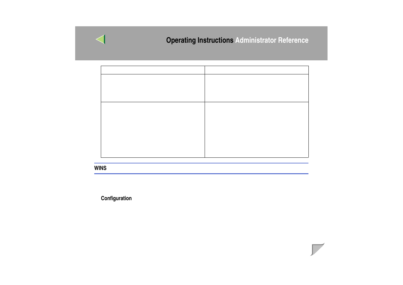 Wins, Operating instructions administrator reference | Ricoh MIB-II User Manual | Page 201 / 257