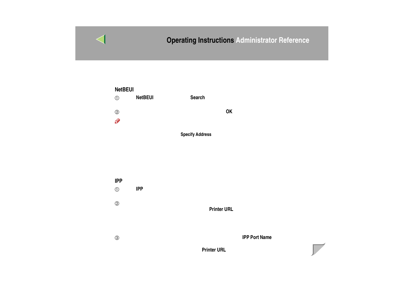 Operating instructions administrator reference | Ricoh MIB-II User Manual | Page 21 / 257