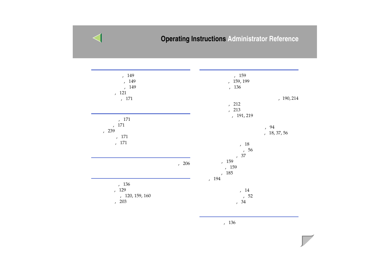 Operating instructions administrator reference | Ricoh MIB-II User Manual | Page 252 / 257