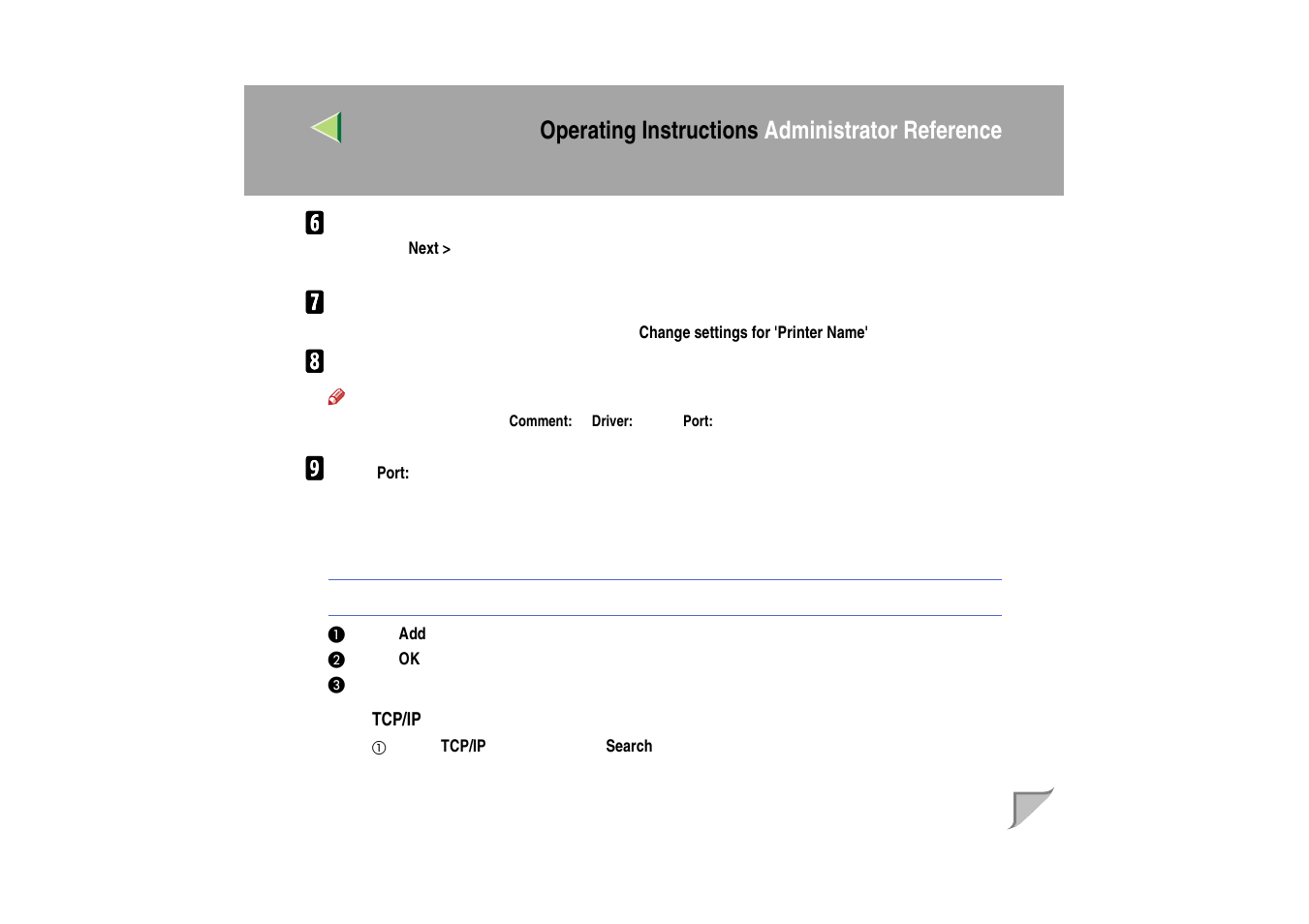 Operating instructions administrator reference | Ricoh MIB-II User Manual | Page 39 / 257