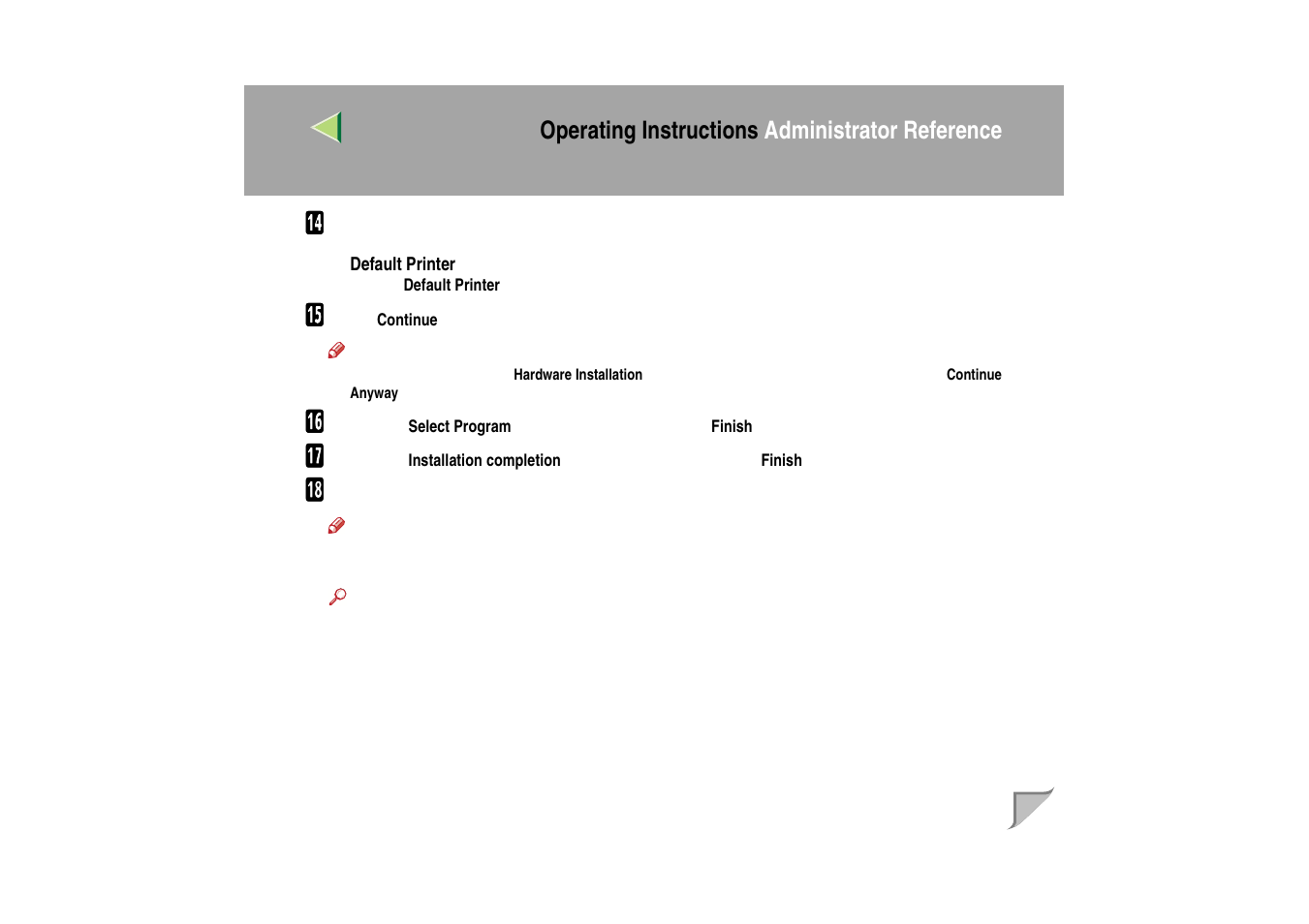 Operating instructions administrator reference | Ricoh MIB-II User Manual | Page 42 / 257