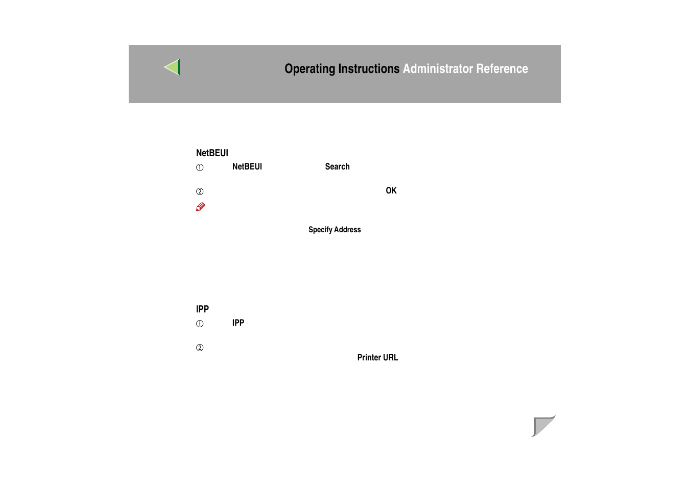 Operating instructions administrator reference | Ricoh MIB-II User Manual | Page 59 / 257