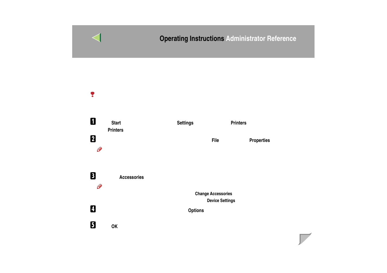 Setting up options, Operating instructions administrator reference | Ricoh MIB-II User Manual | Page 67 / 257