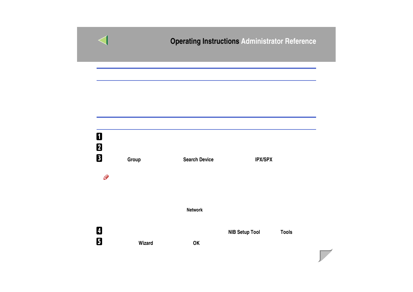 Installing smartnetmonitor for admin, Setting up as a print server, Operating instructions administrator reference | Ricoh MIB-II User Manual | Page 77 / 257
