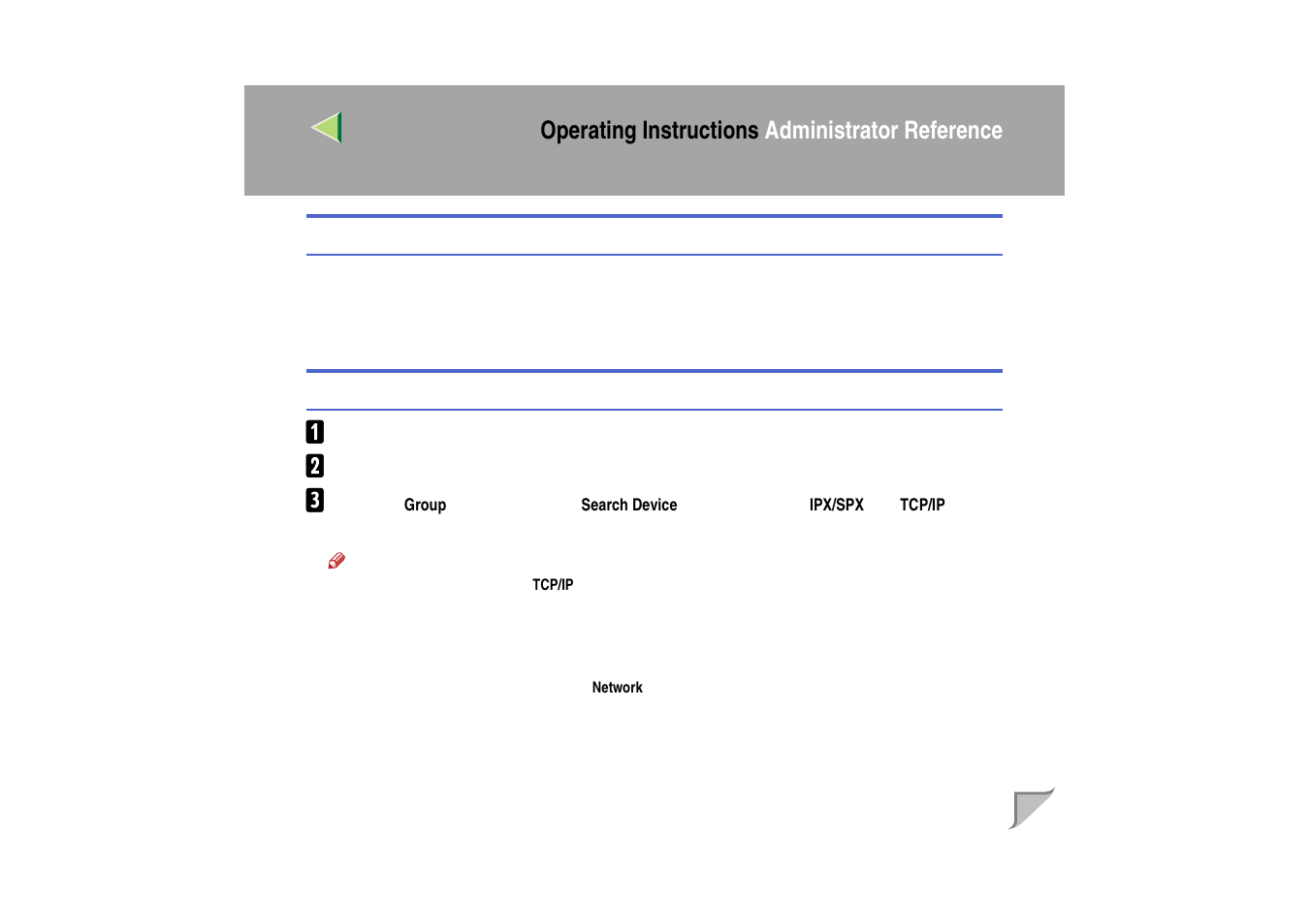 Installing smartnetmonitor for admin, Setting up as a print server, Operating instructions administrator reference | Ricoh MIB-II User Manual | Page 84 / 257