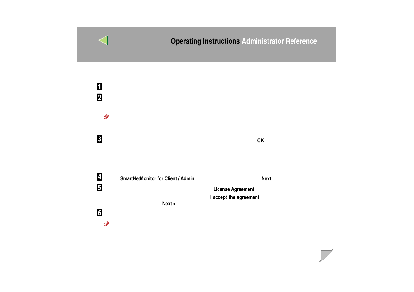 Installing smartnetmonitor for admin, P.94 “install, Ing smartnetmonitor for admin | Operating instructions administrator reference | Ricoh MIB-II User Manual | Page 94 / 257