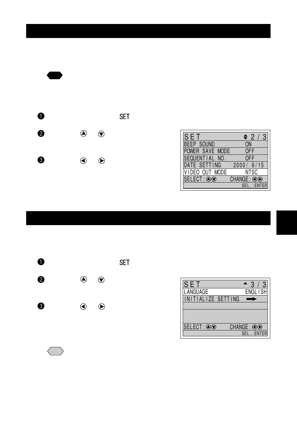 Changing video-out signal method (ntsc/pal), Changing display language | Ricoh RDC-7 User Manual | Page 105 / 128