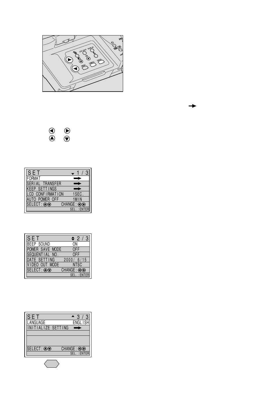 Selecting, setting and cancelling items, Menu settings | Ricoh RDC-7 User Manual | Page 34 / 128