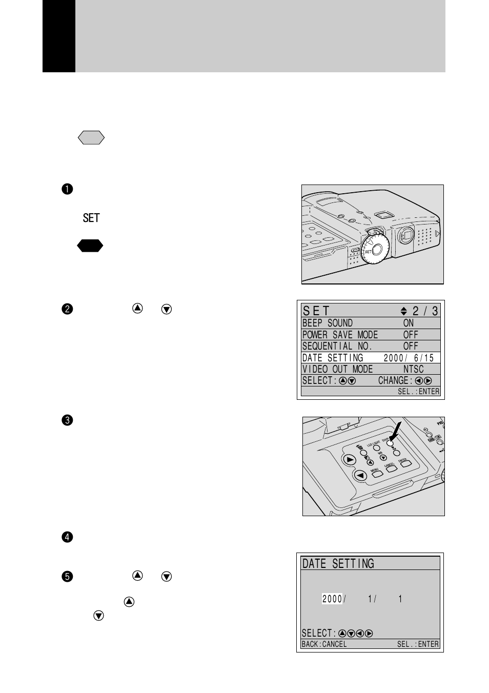 Setting the date and time | Ricoh RDC-7 User Manual | Page 36 / 128
