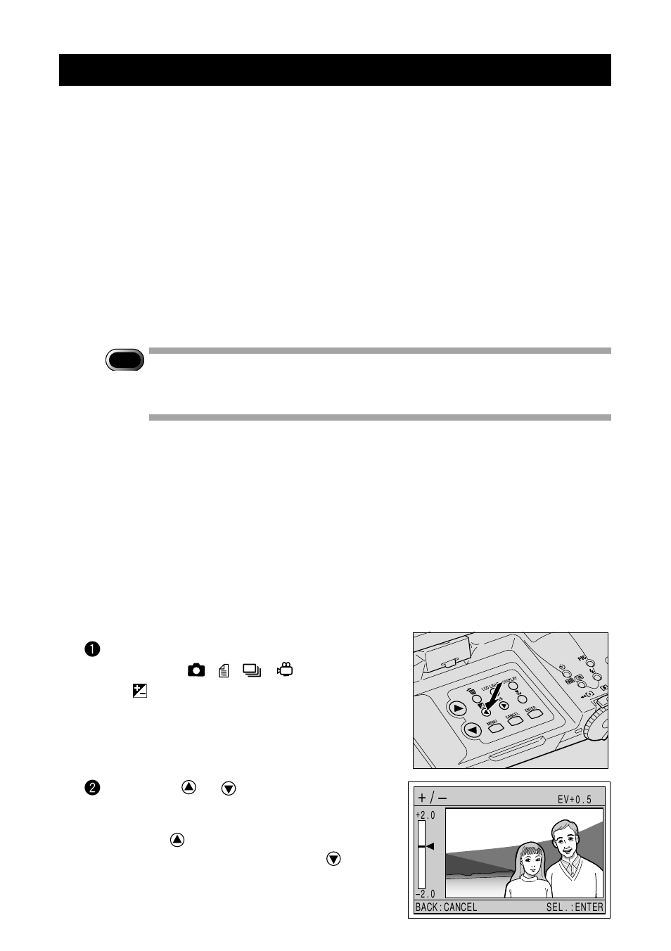 Setting the exposure compensation | Ricoh RDC-7 User Manual | Page 58 / 128