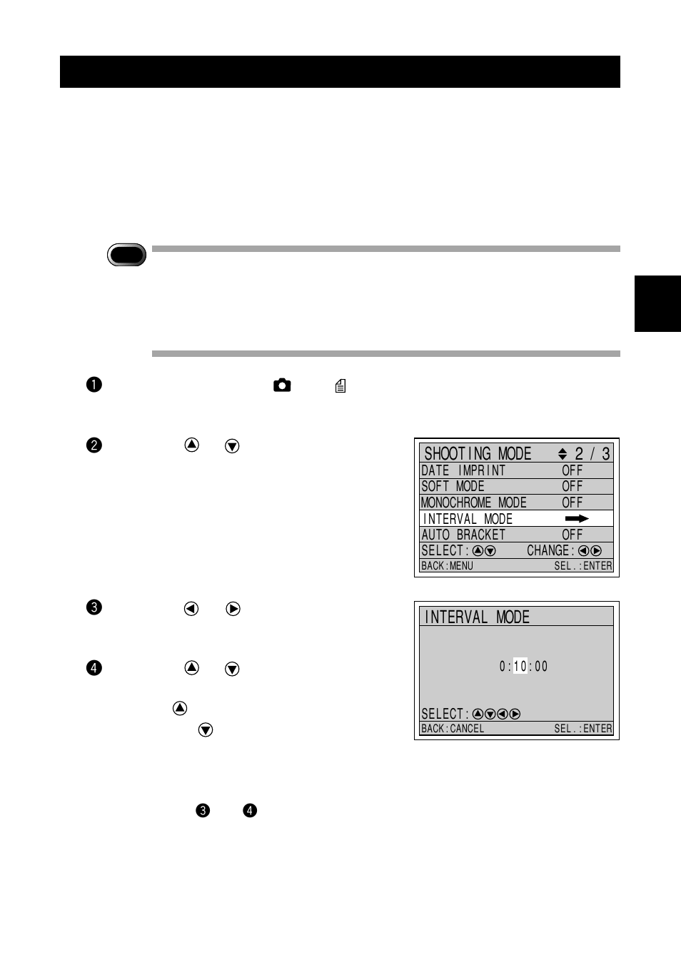 Interval shooting | Ricoh RDC-7 User Manual | Page 69 / 128