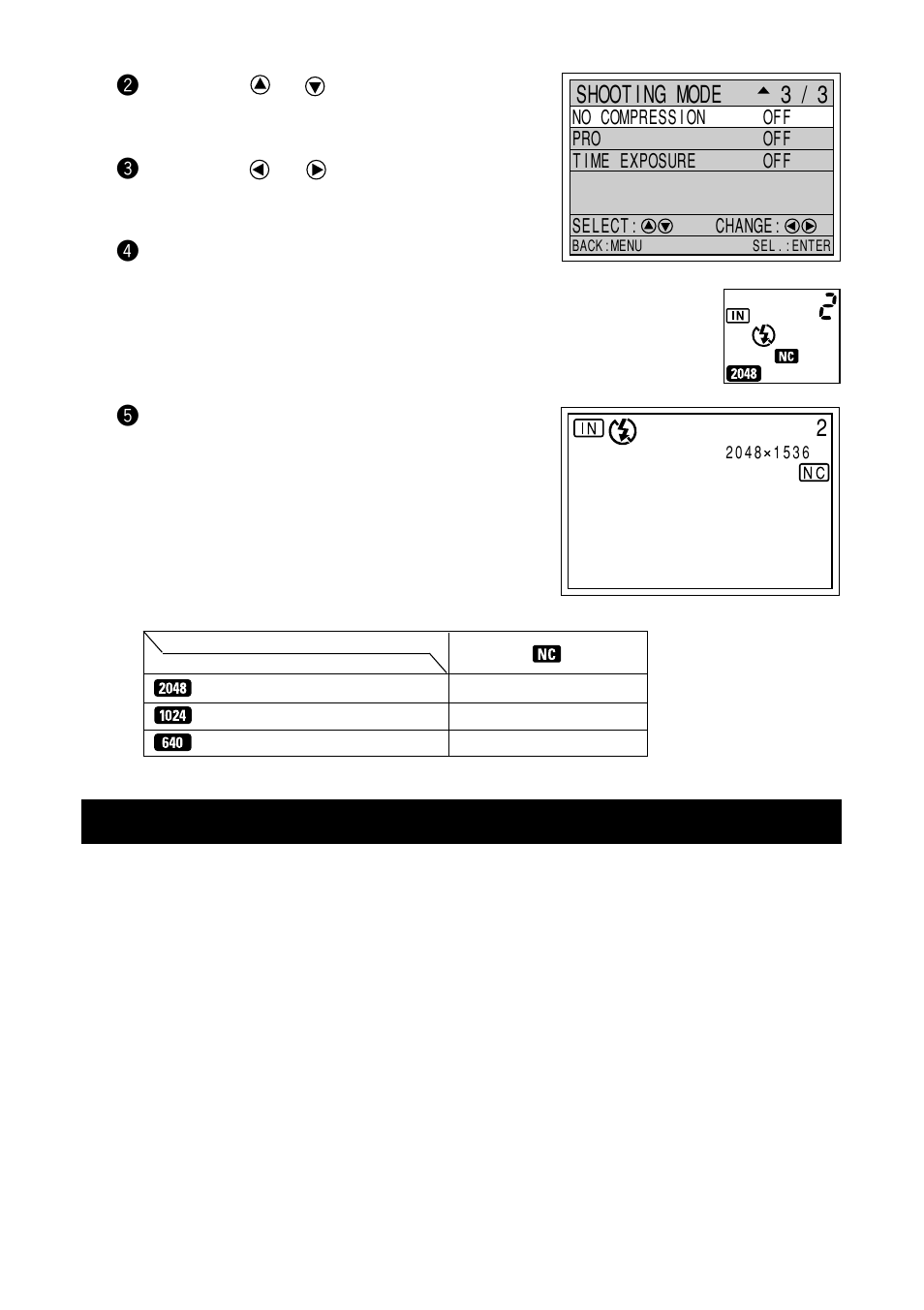 Switching to pro mode, Shooting mode 3/3 | Ricoh RDC-7 User Manual | Page 72 / 128
