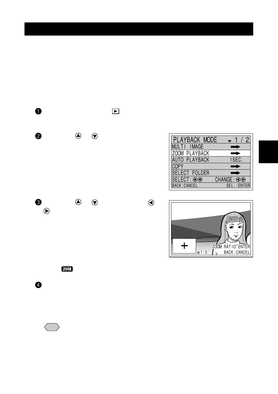 Zoom playback | Ricoh RDC-7 User Manual | Page 83 / 128