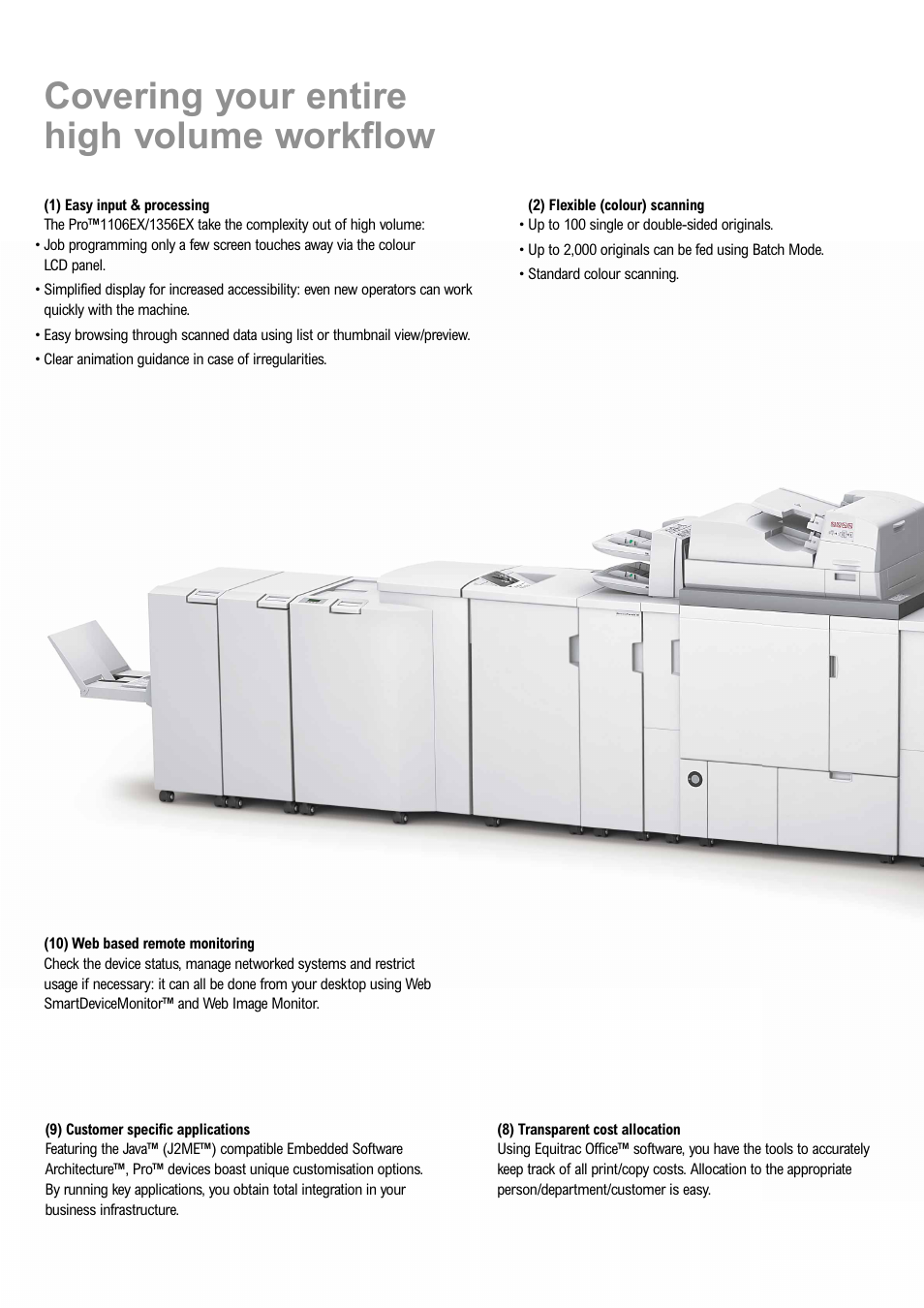 Covering your entire high volume workflow | Ricoh PRO 1106EX User Manual | Page 6 / 12