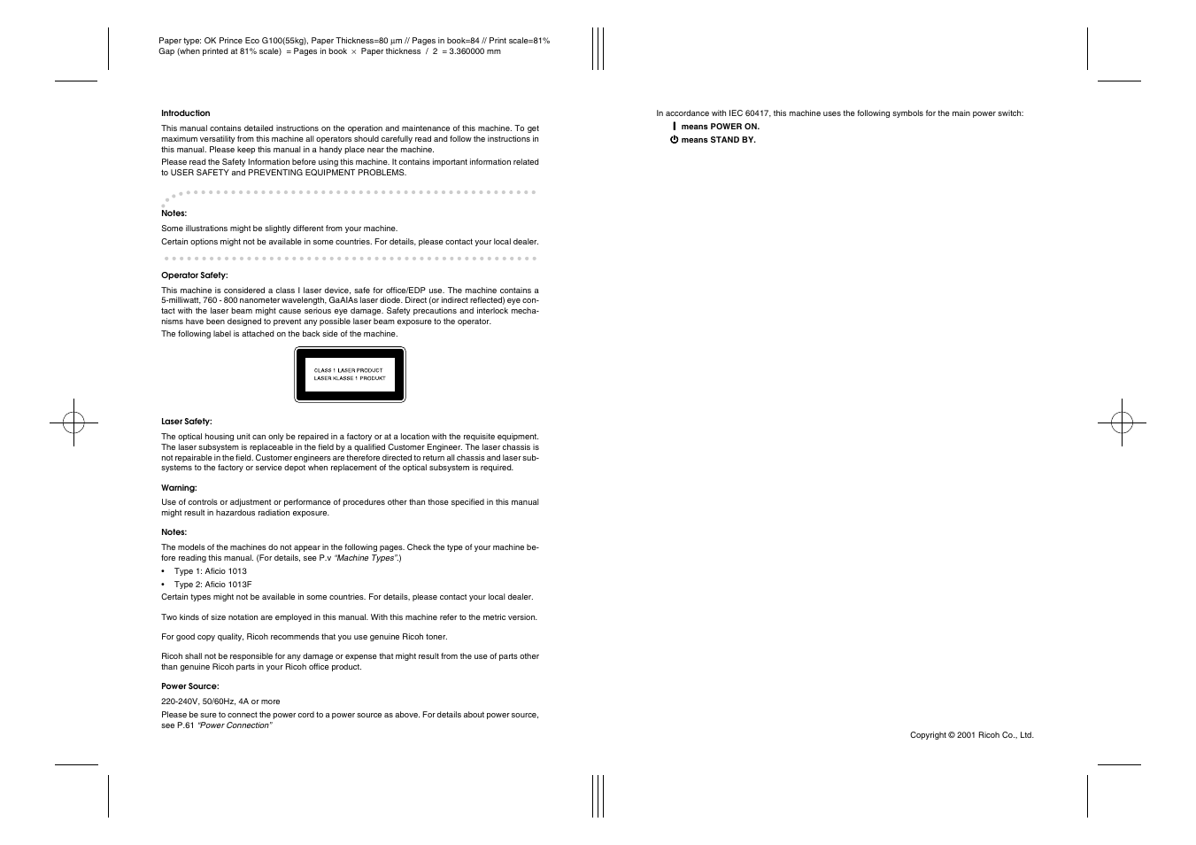 Ricoh 1013F User Manual | Page 2 / 86