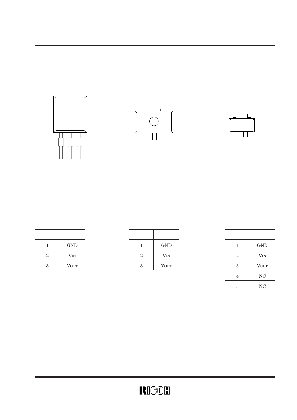 Pin configuration, Pin description | Ricoh R5RL User Manual | Page 6 / 23