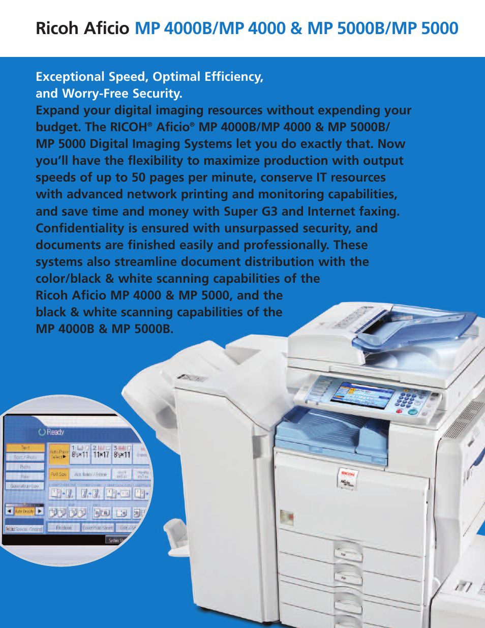 Ricoh Aficio MP 5000 User Manual | Page 2 / 8